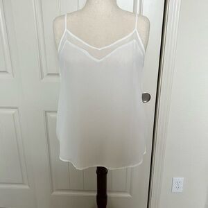 Maurices White Sheer Layered Cami Tank Top - L